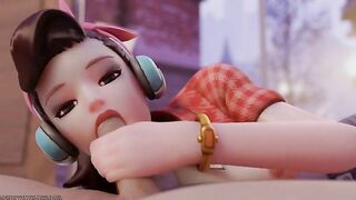 Overwatch's D.Va Gets Lewd in Animated Porn Video