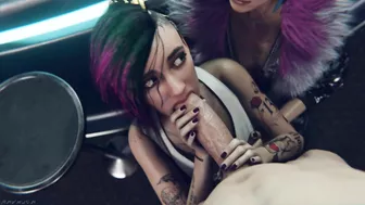 Sexy Cyborgs in a Dystopian Future - Evelyn and Judy's Steamy Adventure in 'Cyberpunk 2077' Sexy Cyborgs in a Dystopian Future - Evelyn and Judy's Steamy Adventure in 'Cyberpunk 2077'