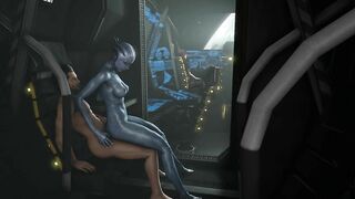 Mass Effect Femshep, Kaidan and Liara's SFM Threesome Fun Time