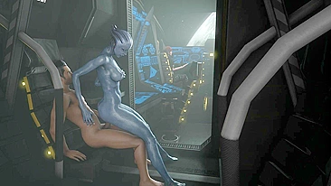 Mass Effect Femshep, Kaidan and Liara's SFM Threesome Fun Time