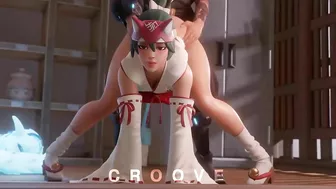 Overwatch's Hanzo and Kiriko Get Down and Dirty in Steamy Hentai Porn Video