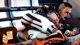 Sexy Space Siren Seduces Jack Aardvark in Mass Effect