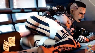 Sexy Space Siren Seduces Jack Aardvark in Mass Effect
