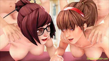 Spizder's Overwatch and Dead or Alive Crossover Features Hitomi and Mei in Hot Hentai Action!