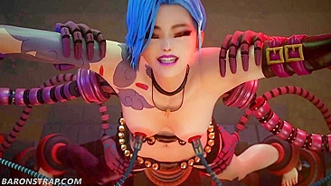 League of Legends' Jinx Baronstrap Porn Video: A Satirical Take on Foul Language and Hentai