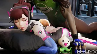 Lucio and D.Va Get Busy in Overwatch Hentai Porn Video
