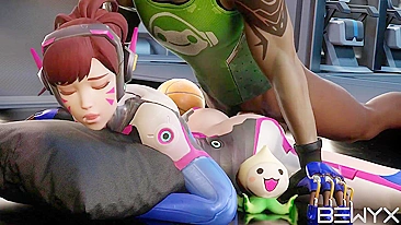 Lucio and D.Va Get Busy in Overwatch Hentai Porn Video