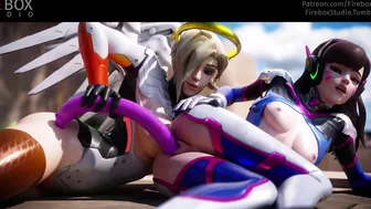 Overwatch Hentai Porn Video - Mercy and D.Va Go Wild at the Firebox Studio