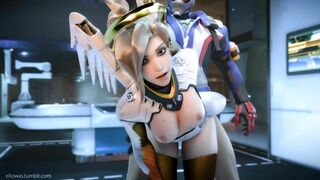 Mercy and Soldier 76 Get Intimate in Overwatch