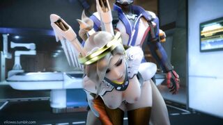 Mercy and Soldier 76 Get Intimate in Overwatch