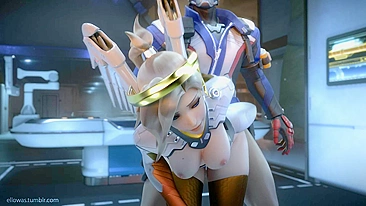 Mercy and Soldier 76 Get Intimate in Overwatch