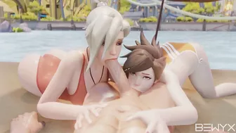 Overwatch Hentai - Mercy and Tracer's Steamy Romp