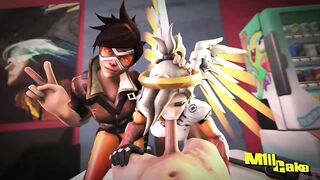 Sexy Overwatch Mercy and Tracer M1llcake Porn Video