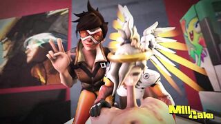 Sexy Overwatch Mercy and Tracer M1llcake Porn Video