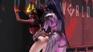 Satirical  for Hentai Porn Video featuring Mercy and Widowmaker from Overwatch