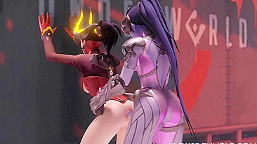 Satirical  for Hentai Porn Video featuring Mercy and Widowmaker from Overwatch