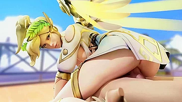 Overwatch's Mercy Gets Fucked Hard by Tracer