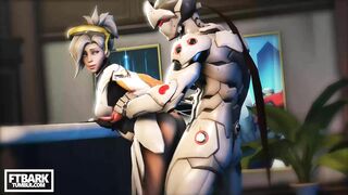 Overwatch's Mercy and Genji go wild in raunchy hentai porn video