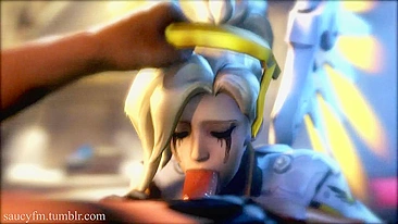 Overwatch Hentai Porn Video - Mercy's Saucy FM