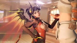 Overwatch's Mercy VSMND - A Hentai Porn Video with Foul Language and Satirical Style.