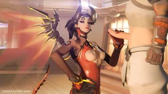 Overwatch's Mercy VSMND - A Hentai Porn Video with Foul Language and Satirical Style.