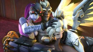 Hentai Porn Video - Mercy, Widowmaker and Junkrat Batesz Get Freaky in Overwatch