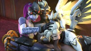 Hentai Porn Video - Mercy, Widowmaker and Junkrat Batesz Get Freaky in Overwatch