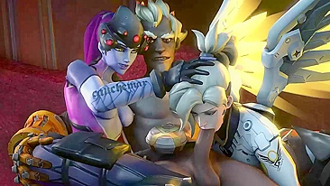 Hentai Porn Video - Mercy, Widowmaker and Junkrat Batesz Get Freaky in Overwatch