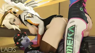 Overwatch Hentai Porn Video - Mercy, Widowmaker and D.Va laosduude