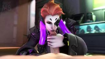 Sexy Moira in Overwatch - A Hot Hentai Porn Video!
