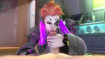 Sexy Moira in Overwatch - A Hot Hentai Porn Video!