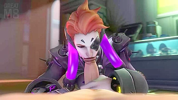 Sexy Moira in Overwatch - A Hot Hentai Porn Video!