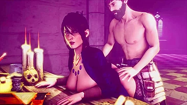 Sultry Morrigan from Dragon Age Takes It Like a Champ in this Steamy Hentai Porn Video