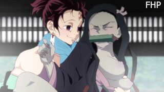 Tanjiro's Ecstatic Encounter with Nezuko in 'Kimetsu no Yaiba'