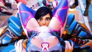 Unleash Your Inner Ubermachine with Pharah and D.Va's Steamy Overwatch Adventure