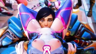 Unleash Your Inner Ubermachine with Pharah and D.Va's Steamy Overwatch Adventure