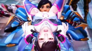 Unleash Your Inner Ubermachine with Pharah and D.Va's Steamy Overwatch Adventure