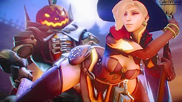 Sexy Reaper and Mercy Cakeofcakes Overwatch - A Steamy Hentai Porn Video