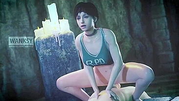 Resident Evil's Rebecca Chambers Gets Wanked by Wanksy