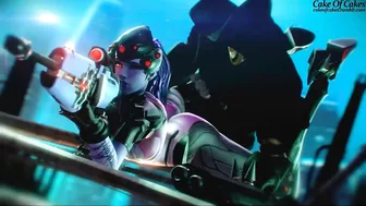 Overwatch Reaper and Widowmaker Cake Porn