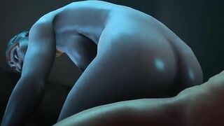 Mass Effect's Samara in Blue Hentai Porn Video