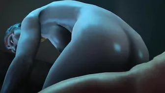 Mass Effect's Samara in Blue Hentai Porn Video