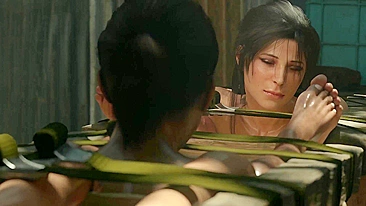 Lara Croft and Sheva Alomar's Fatcat Tomb Raider Adventure in Resident Evil