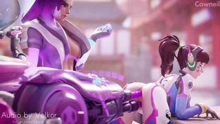 Sombra and D.Va Get Intimate in Overwatch Hentai Porn Video