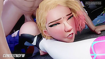 Spider-Gwen's Sexy Conquest in Marvel's Hentai Porn Video