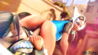 Symmetra and Hanzo's Cake-off - A Steamy Overwatch Porn Parody