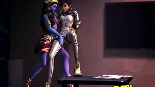 Symmetra and Tracer's M1lkshake - A Sultry Overwatch Fantasy