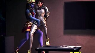 Symmetra and Tracer's M1lkshake - A Sultry Overwatch Fantasy