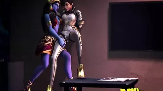 Symmetra and Tracer's M1lkshake - A Sultry Overwatch Fantasy