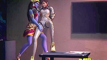 Symmetra and Tracer's M1lkshake - A Sultry Overwatch Fantasy